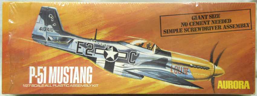 Aurora 1/27 P-51 Mustang Screwdriver Issue - (P-51D), 377 plastic model kit